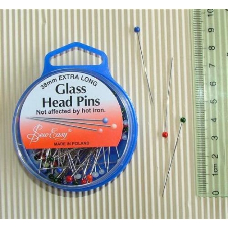 Glasshead Pins 38mm