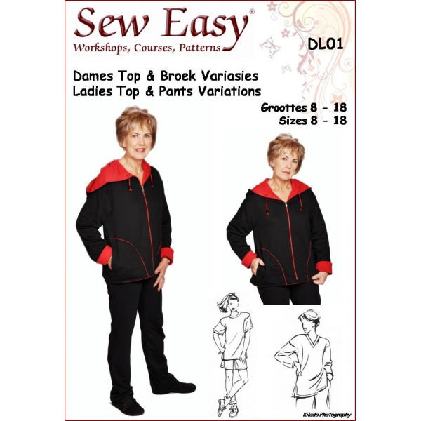 DL01 - Ladies Top & Pants Size 8 - 18 - Sew Easy